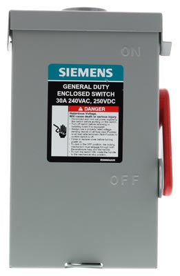 Siemens GF321NRA Fusible Switch | 30A 3-Pole 240V NEMA 3R A Series