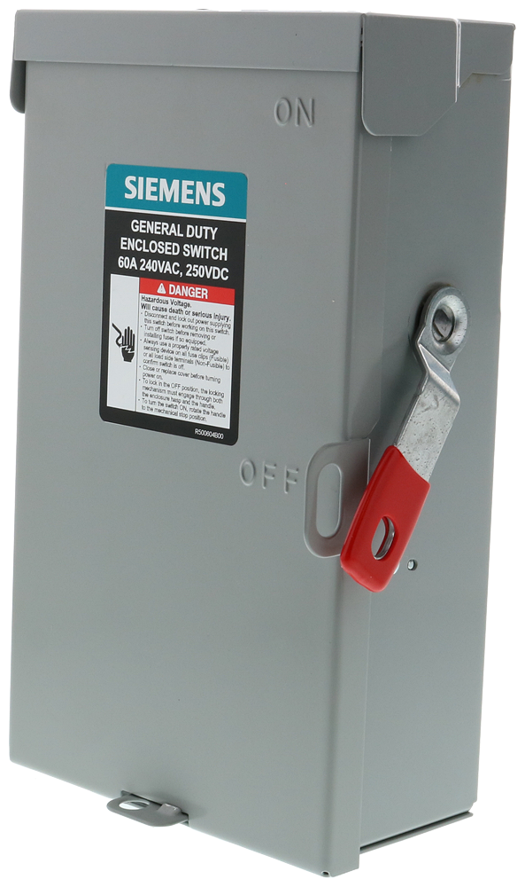 Siemens GF322NA General Duty Disconnect switch (Fusible) 60A 240V Nema 1 - Essential Electric Supply