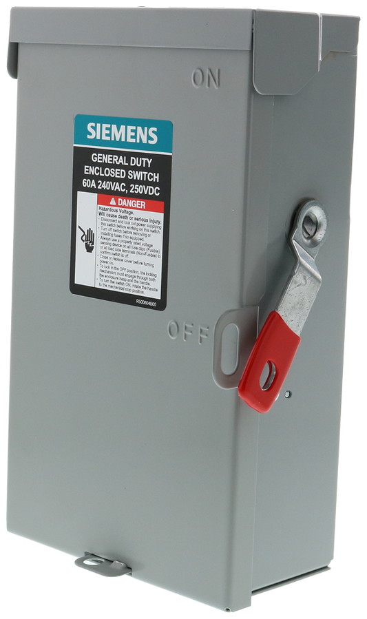 Siemens GF322NA General Duty Disconnect switch (Fusible) 60A 240V Nema 1 - Essential Electric Supply