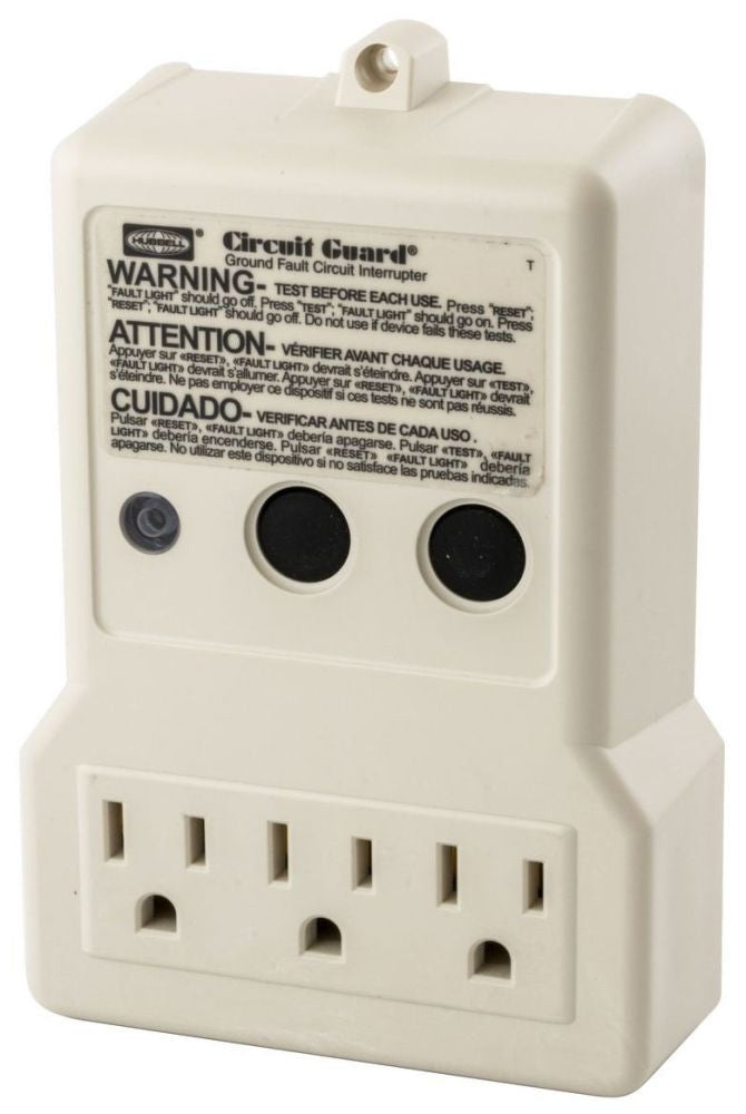 Hubbell GFP315A Portable GFCI | 15A Plug-In Circuit Interrupter