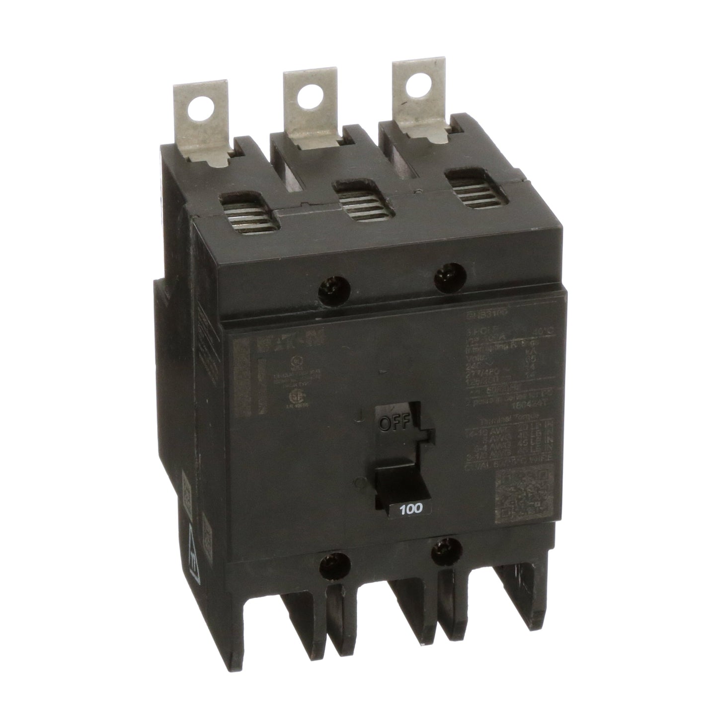 Eaton GHB3100 Circuit Breaker | 100A 3P 480V 14kA@480V Bolt-On GHB