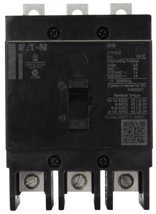 GHB3050 - Cutler Hammer/ Westinghouse/ Eaton Bolt-On 50 Amp 3 Pole Circuit Breaker - Essential Electric Supply