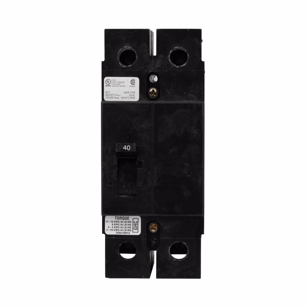 GHC2015 - Eaton/ Cutler Hammer/ Westinghouse Feed-Thru 15 Amp 2 Pole Circuit Breaker - Essential Electric Supply