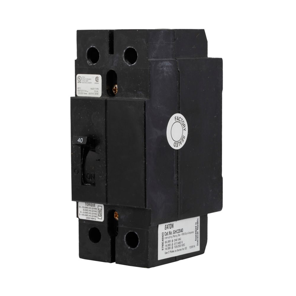 Eaton GHC2040 Circuit Breaker | 480V 40A 2P 14kA@480V Feed-Thru Series C