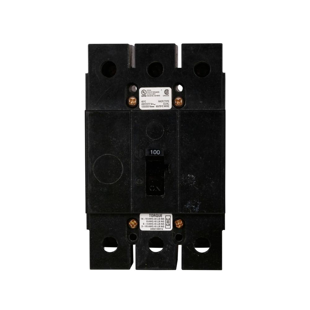 Eaton GHC3100S1 Circuit Breaker | Series C GHC 480V 100A