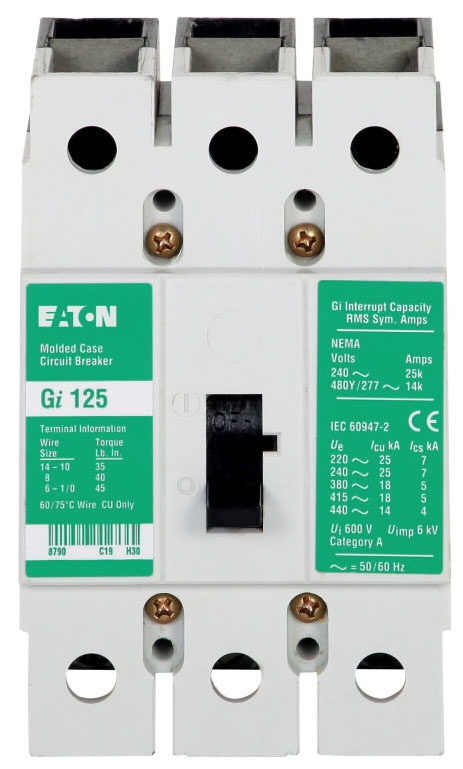 GI3060 - Cutler Hammer Feed-Thru 60 Amp 3 Pole Circuit Breaker - Essential Electric Supply