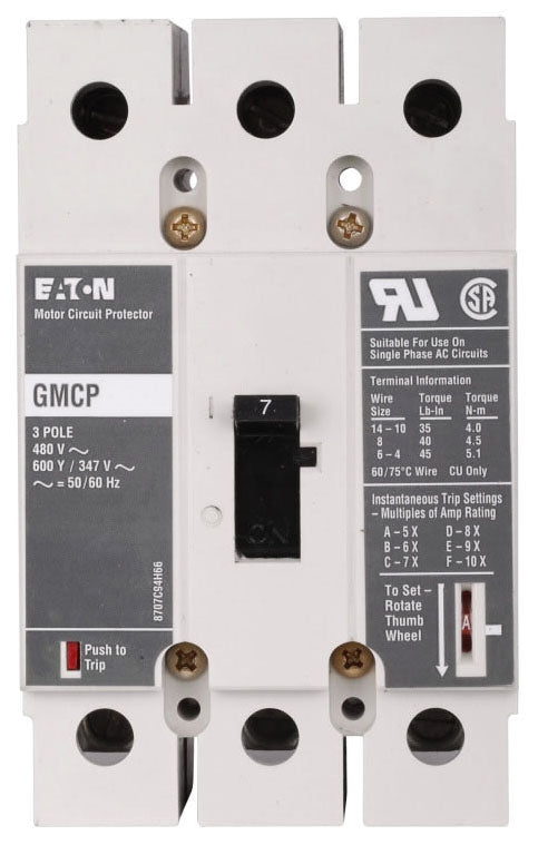 Cutler Hammer GMCP060J2C Circuit Breaker | Series C GMCP 480V 60A