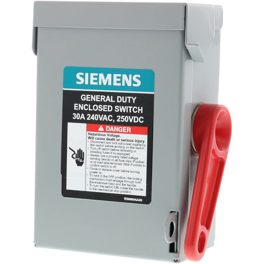 Siemens GNF321A Disconnect Switch | 240V 30A 3P Non-Fusible GNF Series