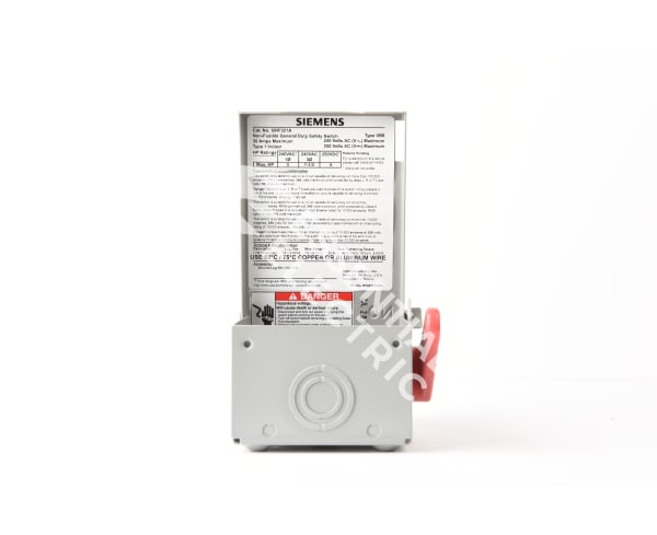 Siemens GNF321 Disconnect Switch | 240V 30A 3P 3-Phase Non-Fusible VBII Series
