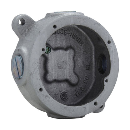 Crouse-Hinds GRFX339 Condulet GRF Tapped Outlet Box Surface Mount 4 Hubs 3 Plugs Feraloy Iron Alloy