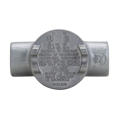 Crouse-Hinds GUAD24 Conduit Outlet Box Feraloy Iron Alloy D-Shape 3/4" Hub GUA