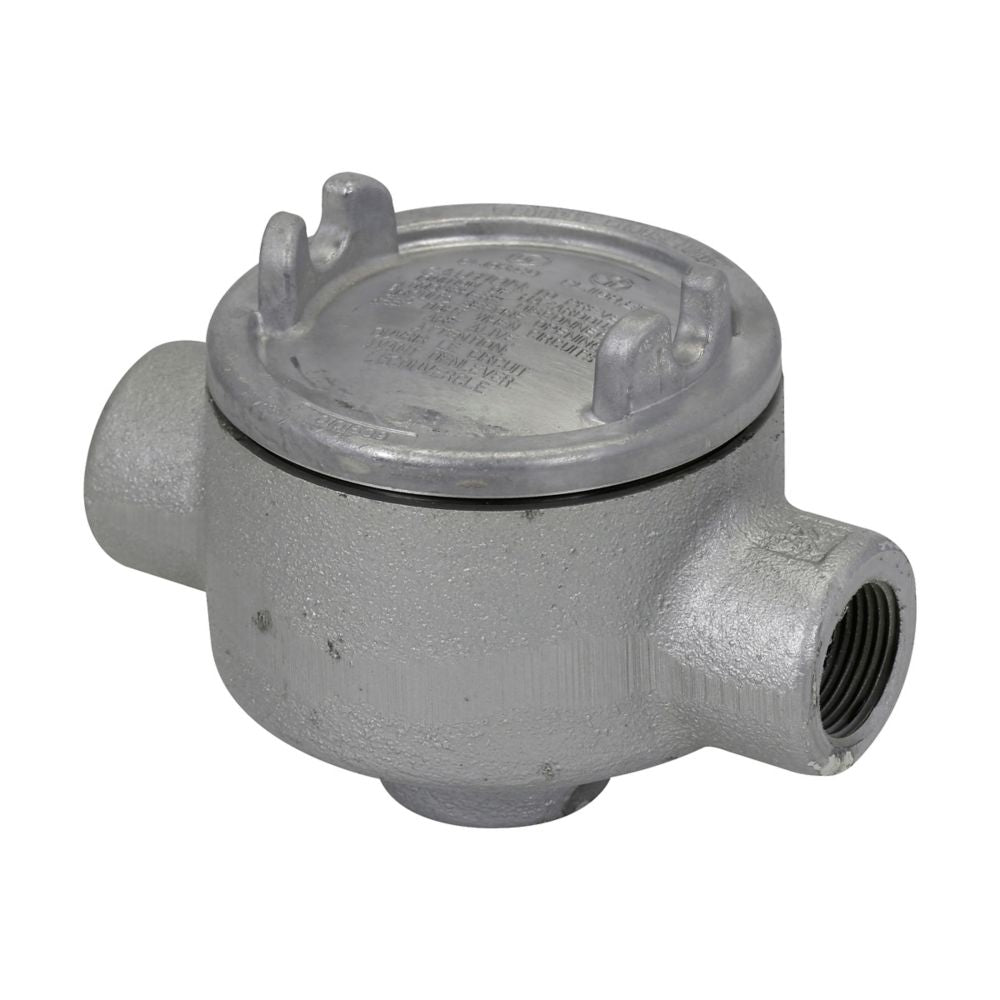 Crouse-Hinds GUAD36 Conduit Outlet Box D Shape 3" Cover Feraloy Iron GUA