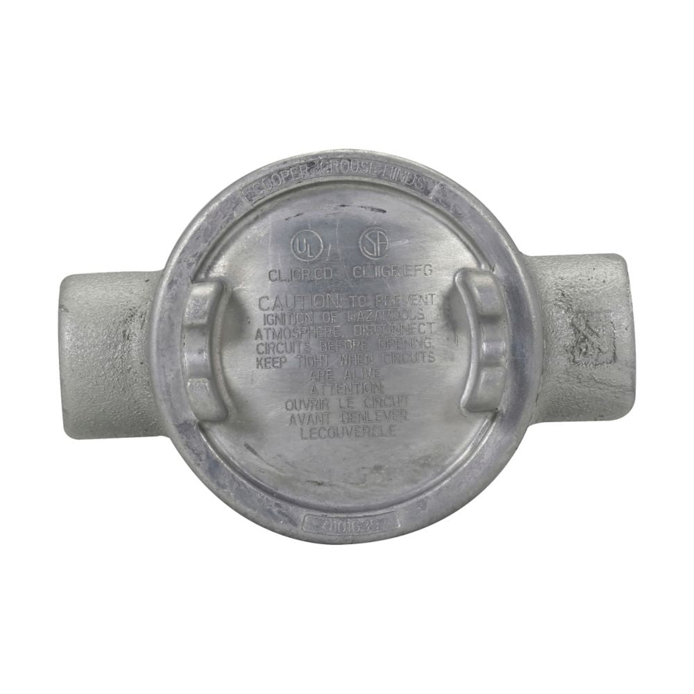 Crouse-Hinds GUAD36 Conduit Outlet Box D Shape 3" Cover Feraloy Iron GUA