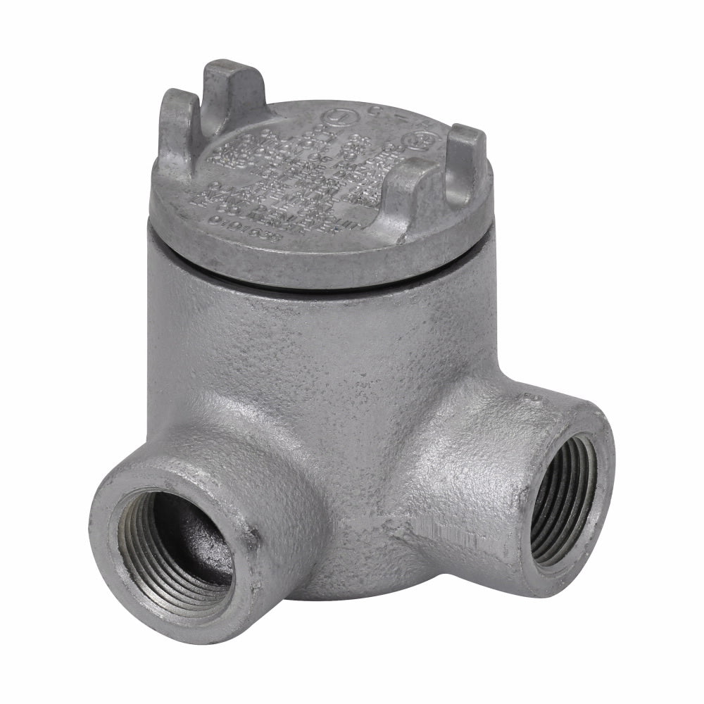 Crouse-Hinds GUAL14 Conduit Outlet Box L-Shaped 1/2" Hub Feraloy Iron Alloy GUA