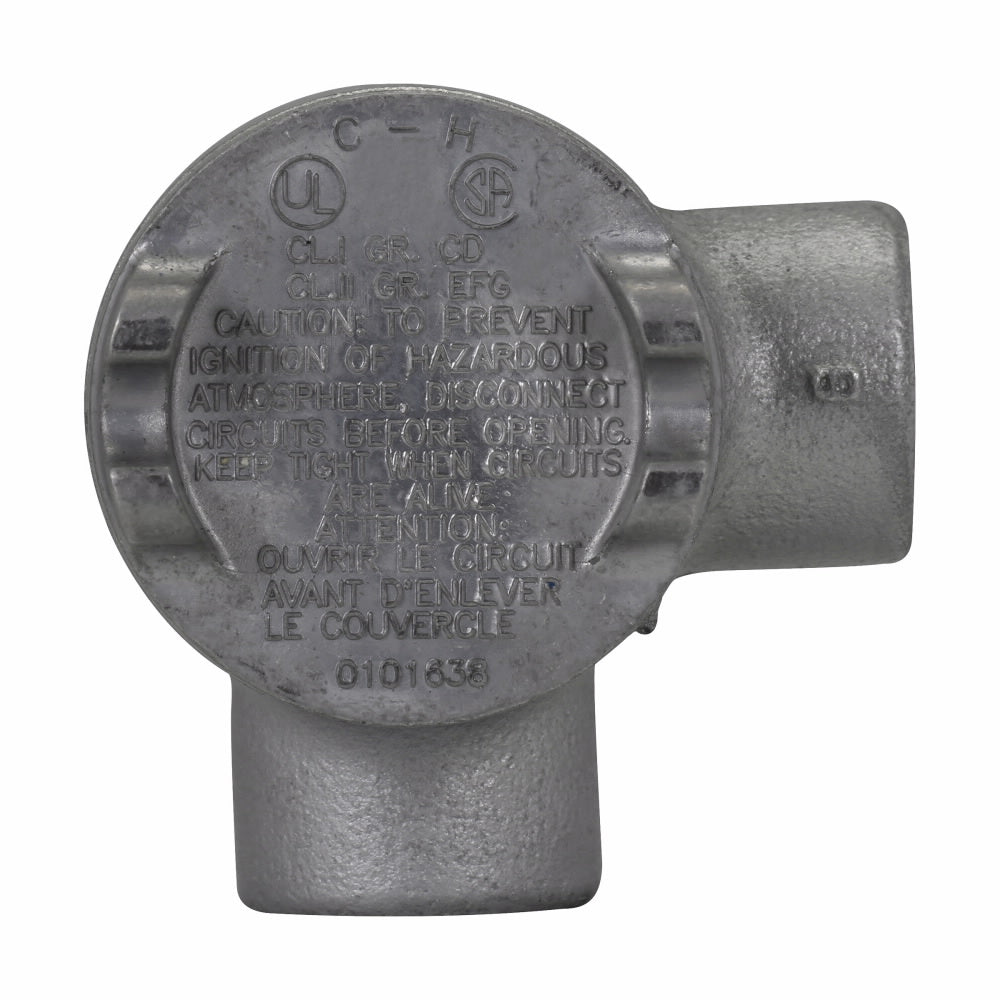Crouse-Hinds GUAL14 Conduit Outlet Box L-Shaped 1/2" Hub Feraloy Iron Alloy GUA