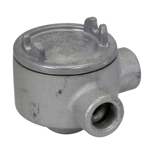 Crouse-Hinds GUAM16 Conduit Outlet Box | Electrogalvanized Aluminum 13.3 cu-in GUA
