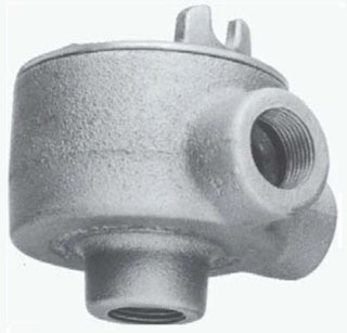 Crouse-Hinds GUAM16 Conduit Outlet Box | Electrogalvanized Aluminum 13.3 cu-in GUA