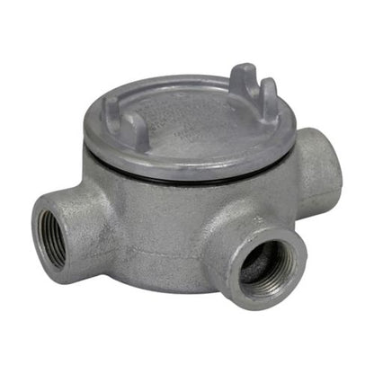 Eaton GUAL26DIN13 3/4 COND BODY & CVR | STYLE L ELECTROGALVANIZED ALUMINUM ACRYLIC PAINTED FERALOY IRON ALLOY BODY