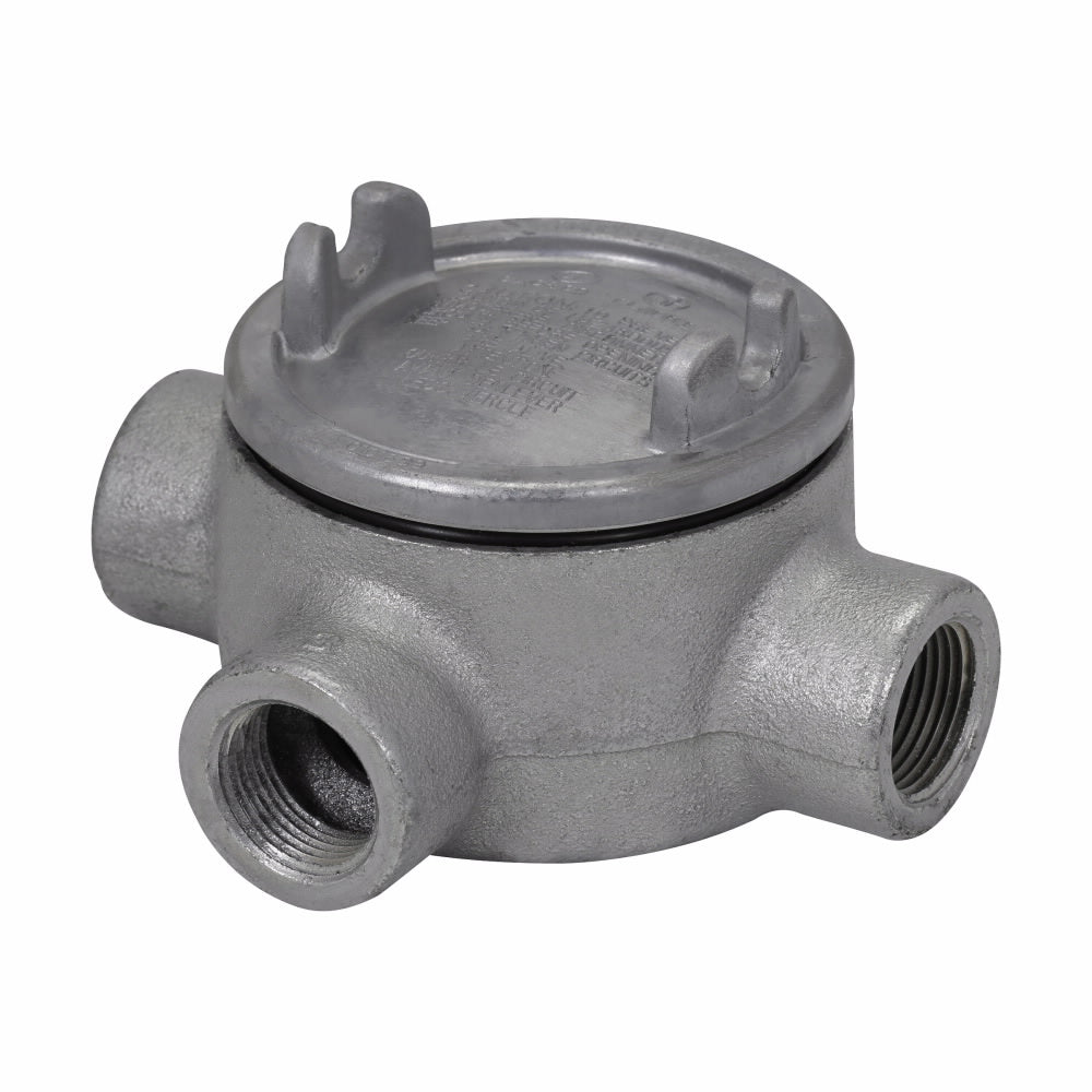 Crouse-Hinds GUAT26SA Conduit Outlet Box Explosionproof T-Shape 3" Cover Opening 3/4" Size Copper-Free Aluminum GUA