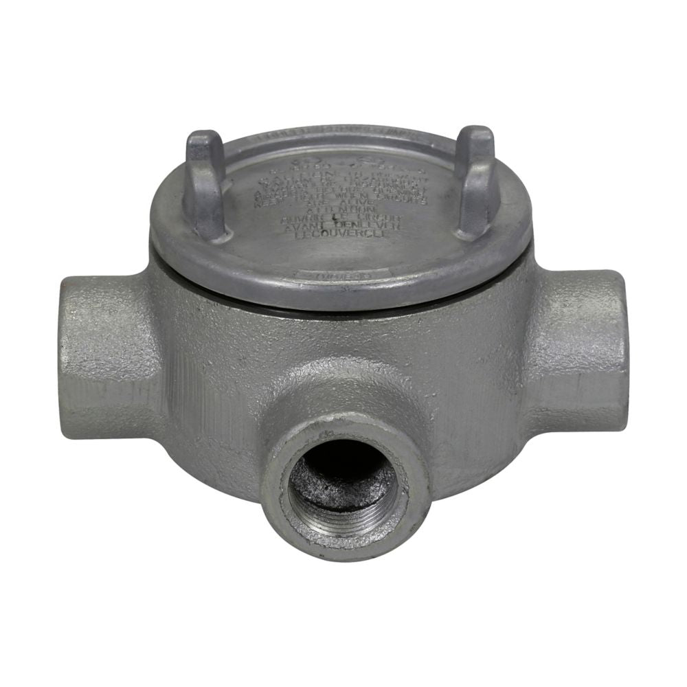 Crouse-Hinds GUAW26 Conduit Outlet Box | 3" W Shape Cover 3/4" Conduit GUA