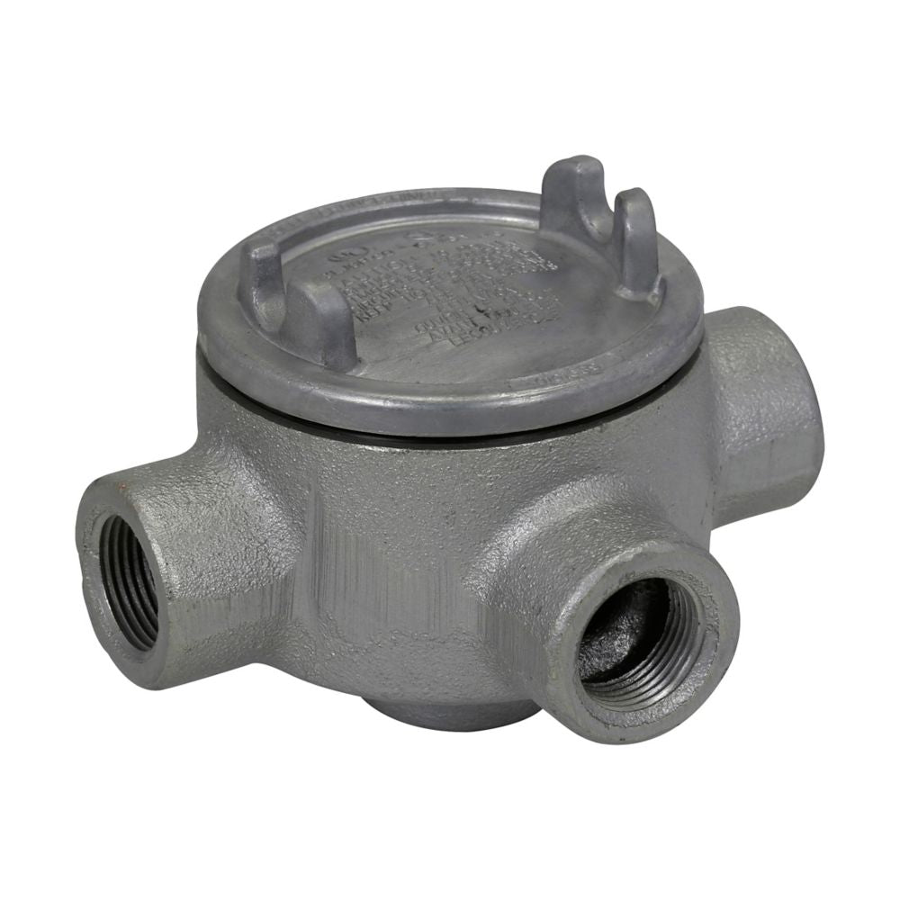 Crouse-Hinds GUAW26 Conduit Outlet Box | 3" W Shape Cover 3/4" Conduit GUA