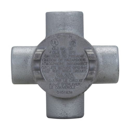 Crouse-Hinds GUAX14 Conduit Outlet Box | 2" Cover Feraloy Iron GUA