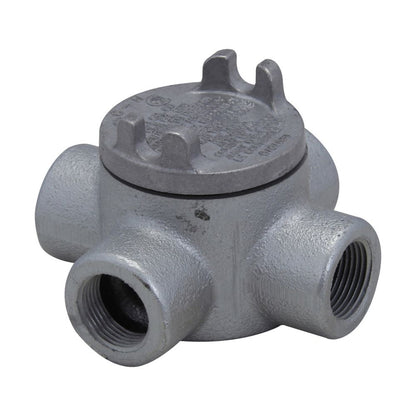 Crouse-Hinds GUAX14 Conduit Outlet Box | 2" Cover Feraloy Iron GUA