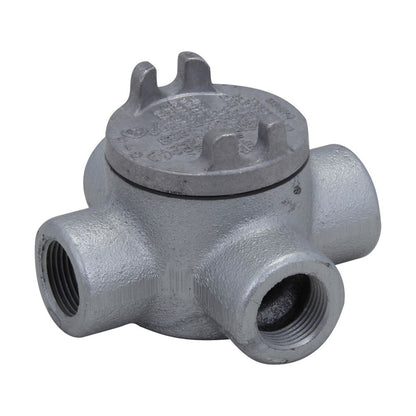 Crouse-Hinds GUAX14 Conduit Outlet Box | 2" Cover Feraloy Iron GUA