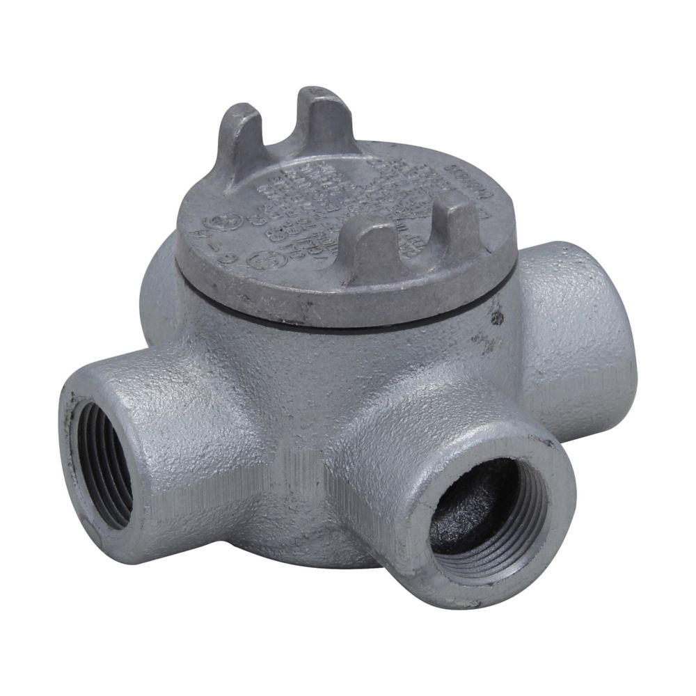 Crouse-Hinds GUAX24 Conduit Outlet Box | 2" Cover 3/4" Conduits Explosion-Proof GUA