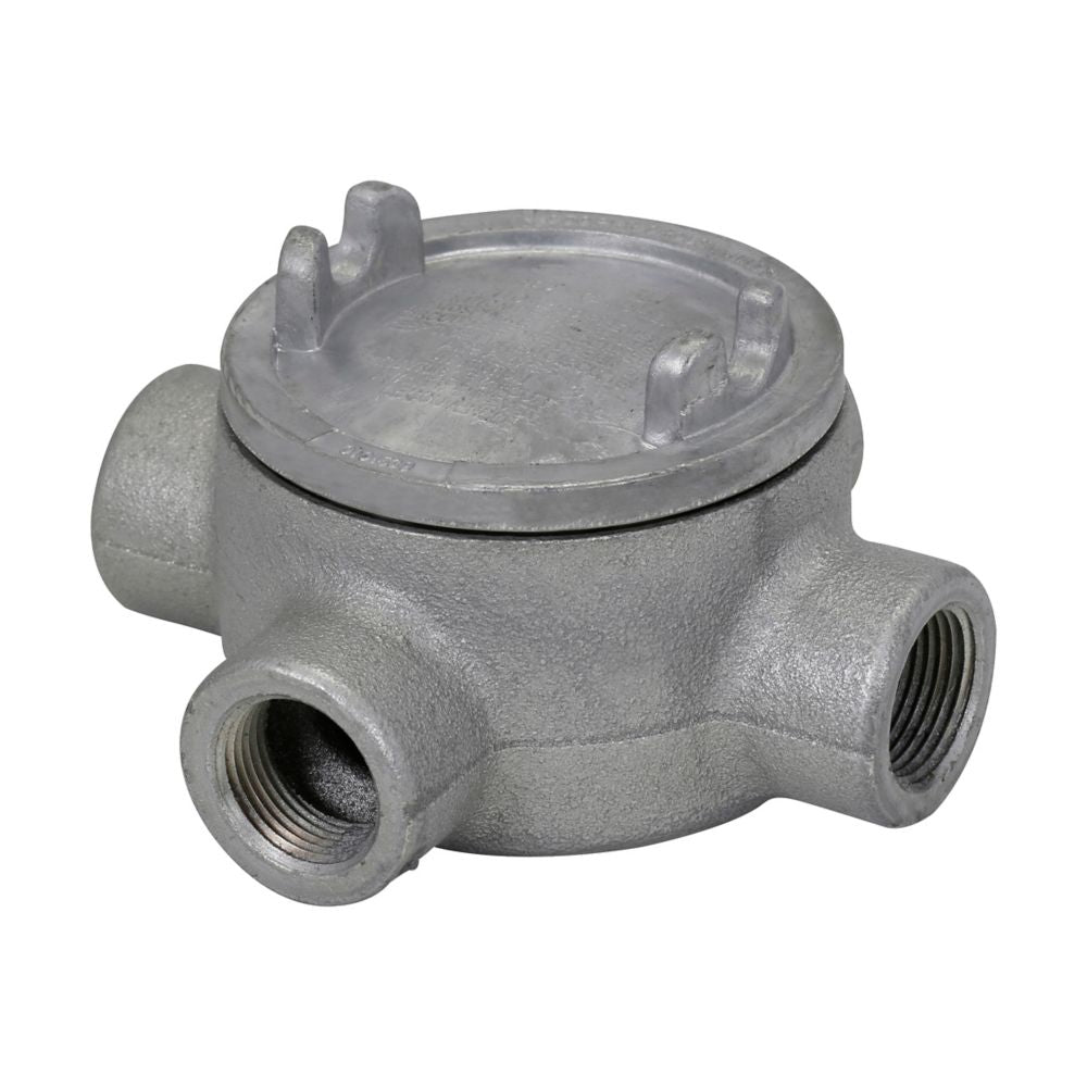 Crouse-Hinds GUAX37 Conduit Outlet Box | 3-5/8" Cover Feraloy Iron Alloy X Shape 1" Size GUA