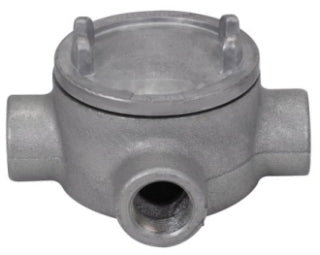Crouse-Hinds GUAX37 Conduit Outlet Box | 3-5/8" Cover Feraloy Iron Alloy X Shape 1" Size GUA