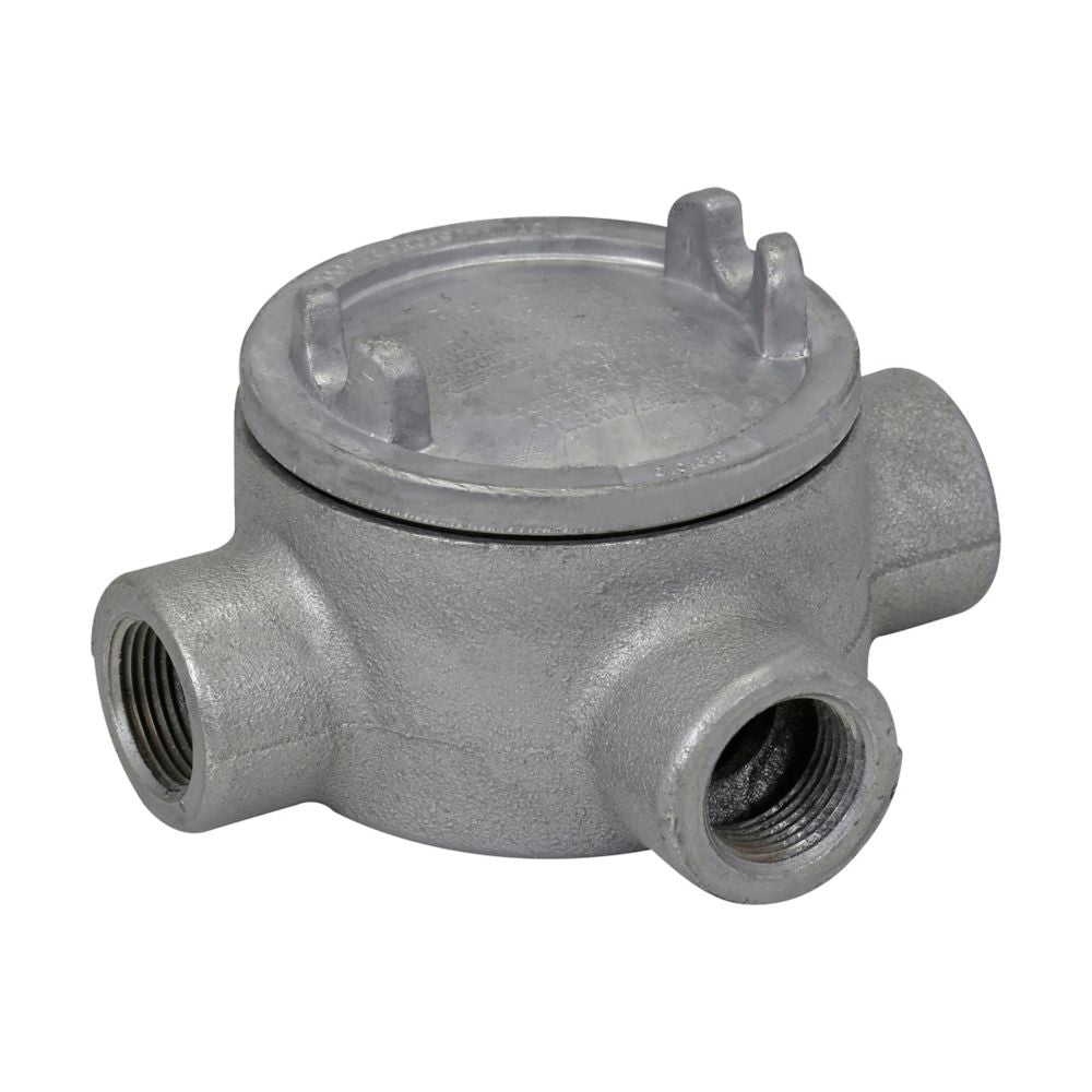 Crouse-Hinds GUAX69 Conduit Outlet Box | 5-Inch Cover X Shape 2-Inch Trade Size GUA