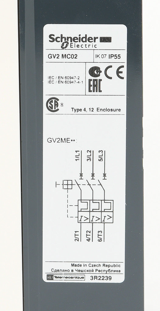 Square D GV2MC02 Motor Starter | TeSys GV2