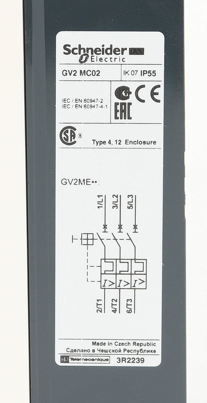 Square D GV2MC02 Motor Starter | TeSys GV2