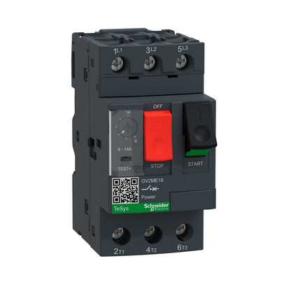 Schneider Electric GV2ME16 Motor Starter 3 pole 3 phase 600V 14-SepA TeSys GV2