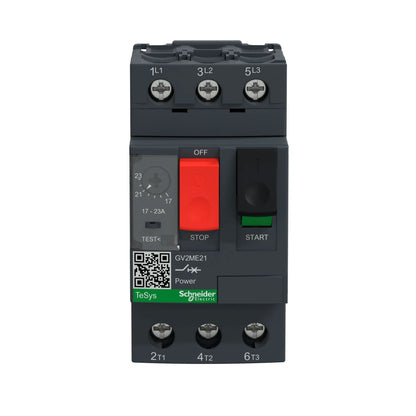 Schneider Electric GV2ME21 Motor Starter 3 pole 3 phase 600V 23A TeSys GV2