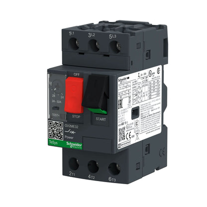 Schneider Electric GV2ME32 Motor Starter | 3P 3 Phase 600V 32A TeSys GV2