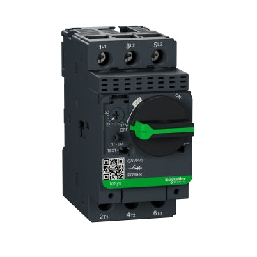 GV2P21 Square D TeSys GV2 Motor Starter 600V 23A 3 Pole Nema 00 V Cloil - Essential Electric Supply