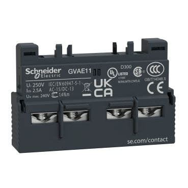 GVAE11 Square D TeSys GV2 Contactor And Motor Starter Auxiliaries - Essential Electric Supply