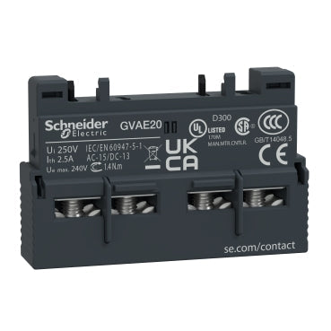 GVAE20 Square D TeSys GV2 Contactor And Motor Starter Auxiliaries - Essential Electric Supply