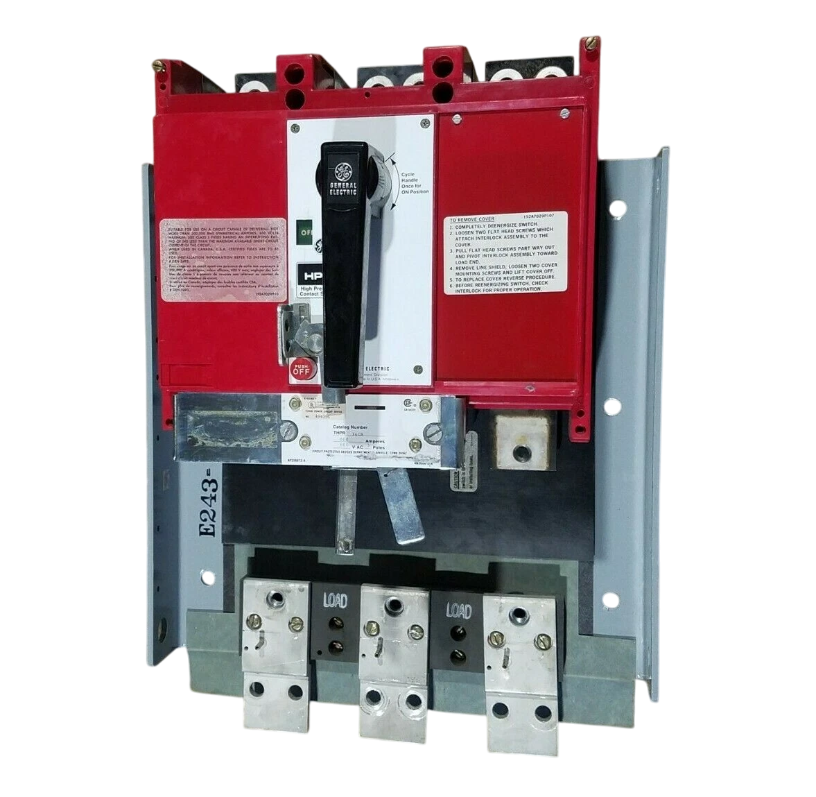 General Electric THPC3620BG3T Disconnect Switch | 600V 2000A 3P Fusible Type HPC