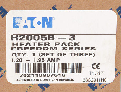 Eaton H2005B-3 Heater Element | 1.2A Min 1.96A Max Freedom Series