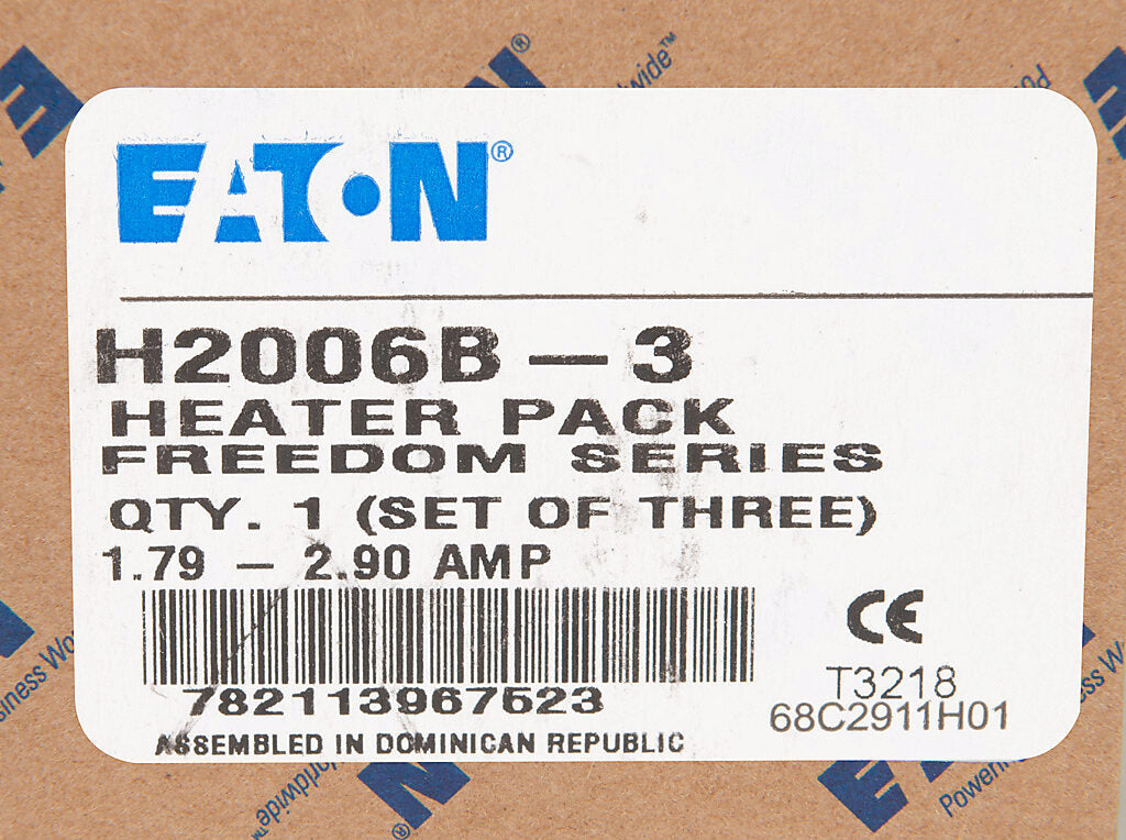 Eaton H2006B-3 Heater Element | 1.79A to 2.9A Freedom Series