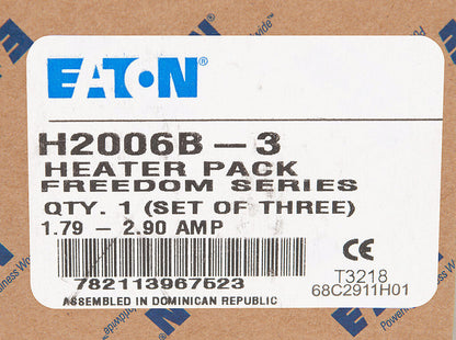 Eaton H2006B-3 Heater Element | 1.79A to 2.9A Freedom Series
