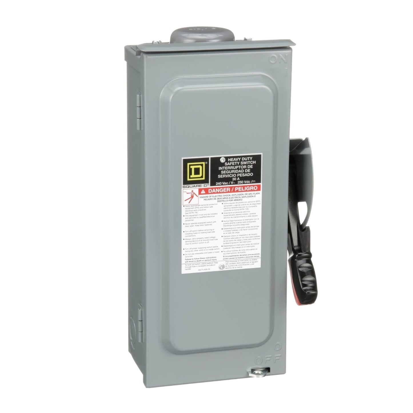 Square D H221NRB Disconnect Switch | 240V 30A Fusible Series F
