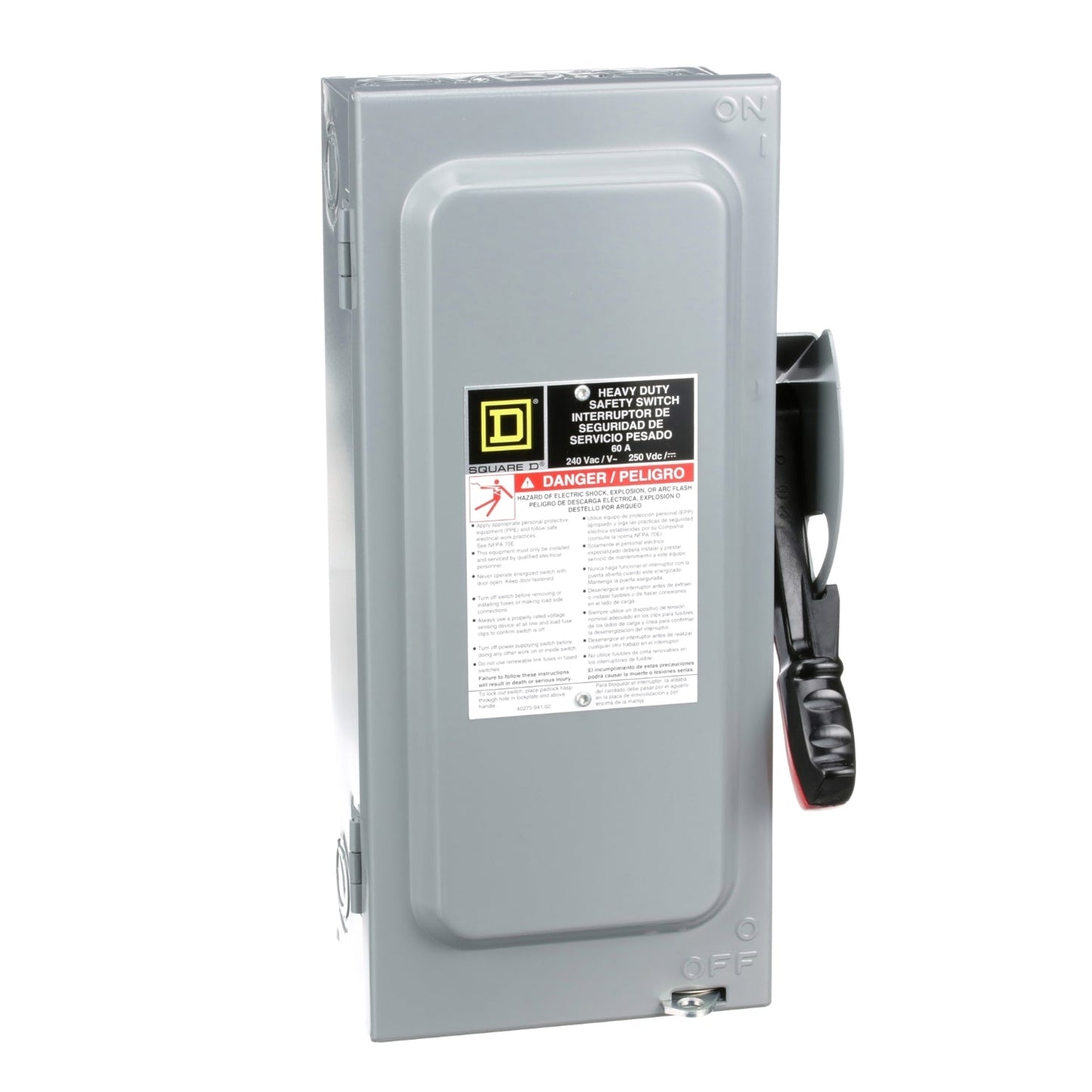 Square D H222N Disconnect Switch | 240V 60A Fusible Series F
