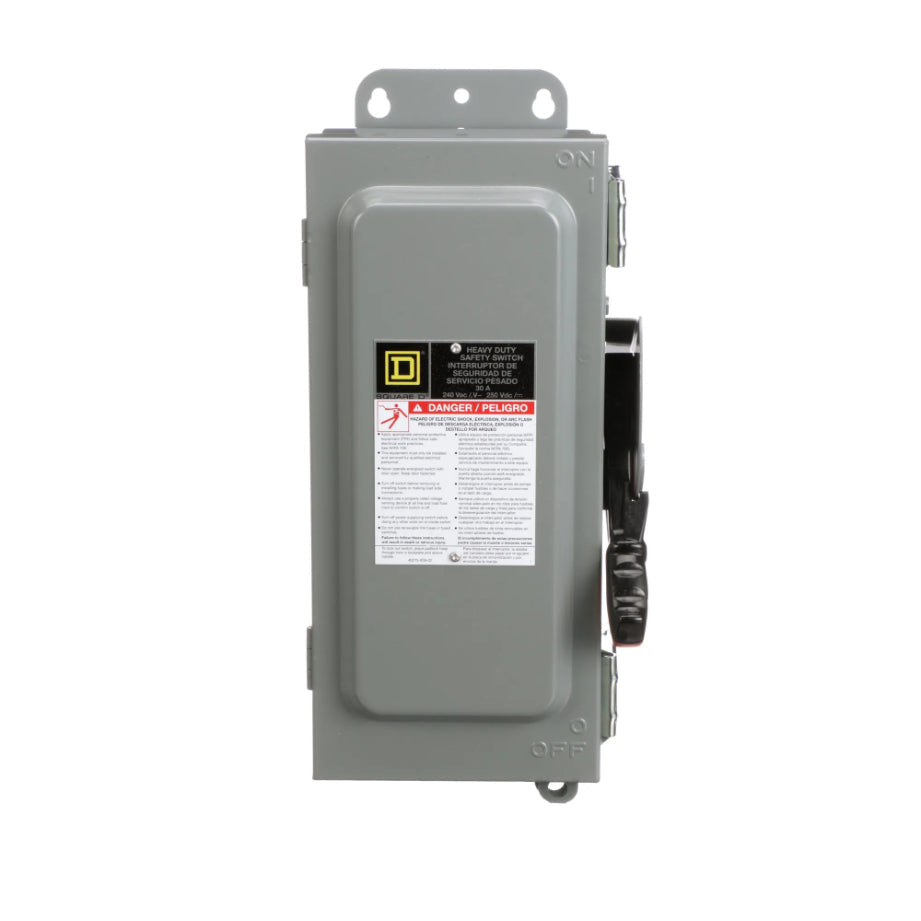 Square D H321AWK Disconnect Switch | 240V 30A 3P Fusible Series F