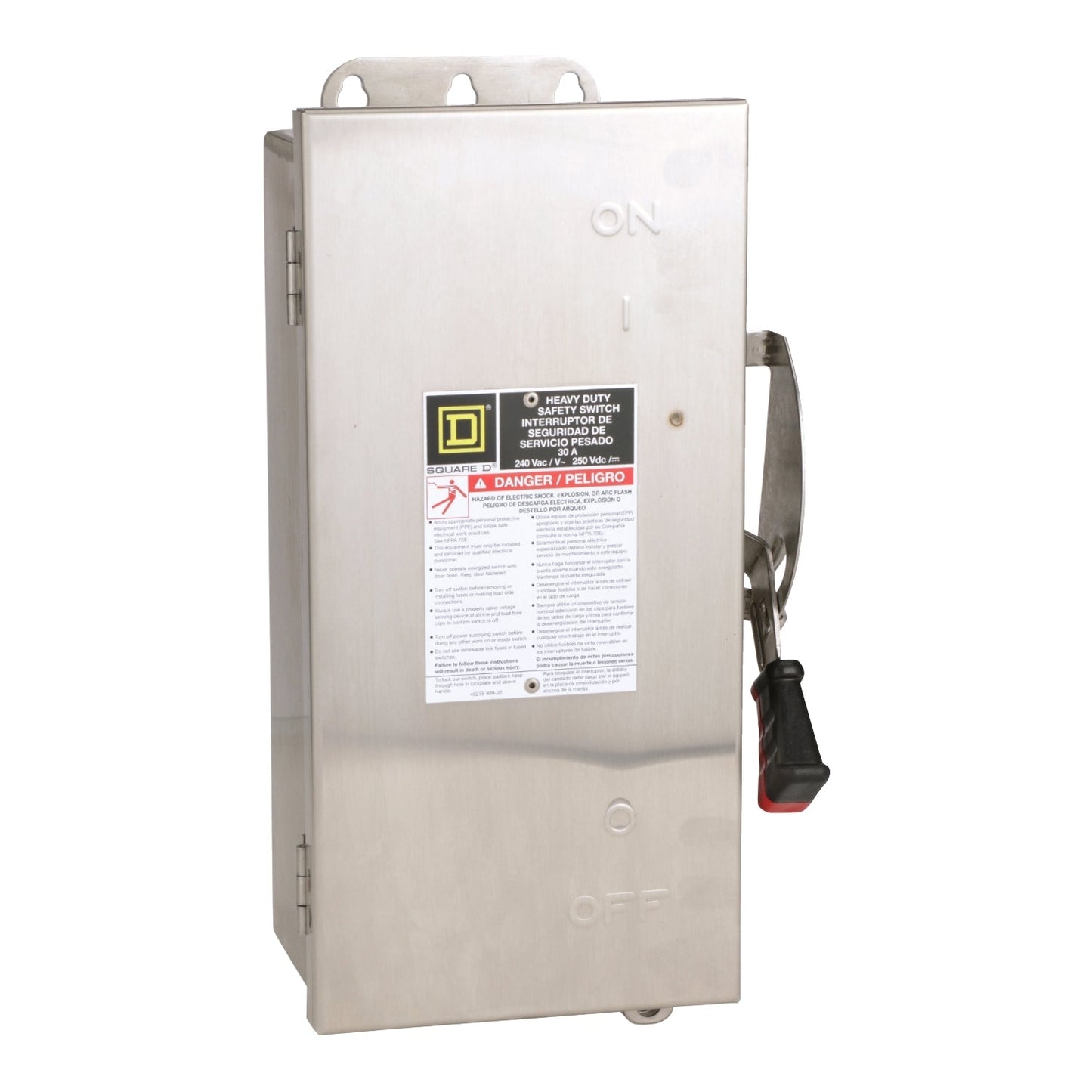 Square D H321DS Disconnect Switch | 240V 30A 3P Fusible Series F