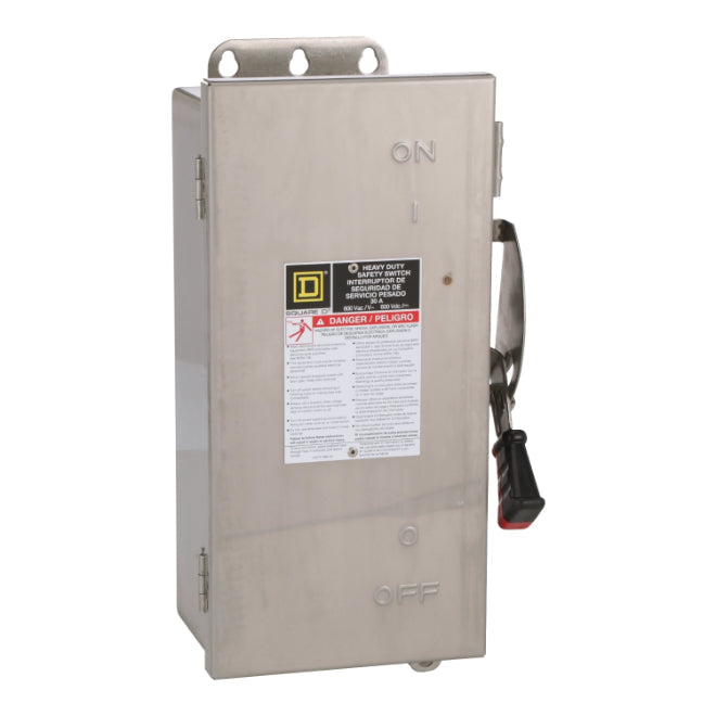 Square D H361SS Disconnect Switch | 600V 30A 3P Fusible Series F