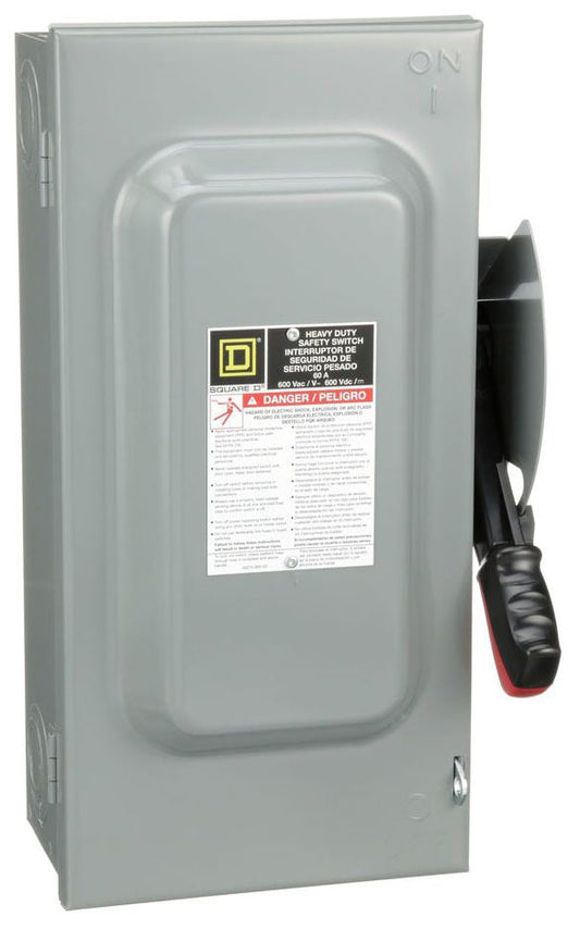 Square D H362 Disconnect Switch 600V 60A Fusible Series F